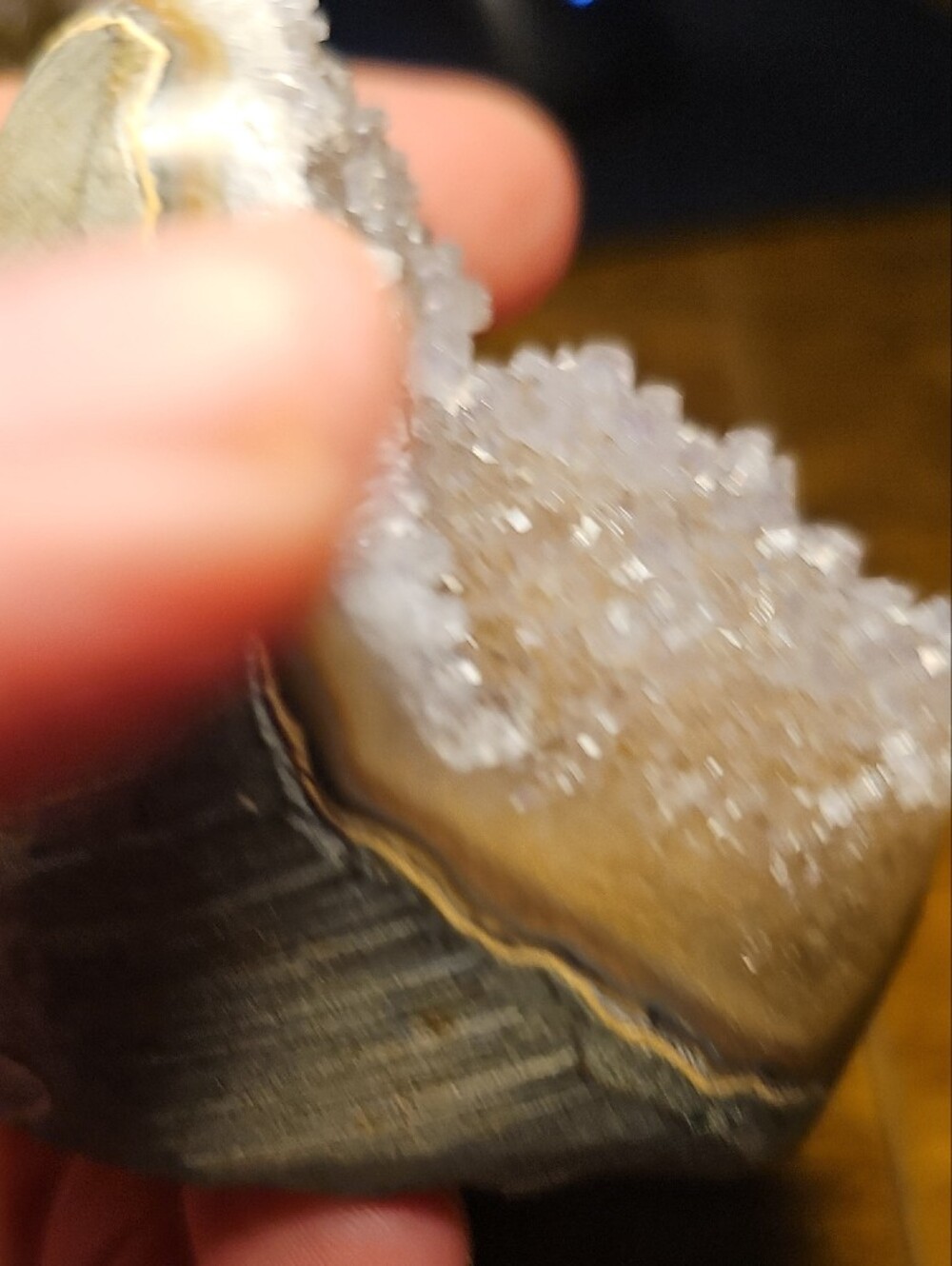 Natural Amethyst/Quartz Geode Cluster - Sparkling Lavender Crystals - Picture 7 of 11